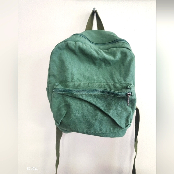 Canvas Mini Backpack Green NWOT - Picture 1 of 8